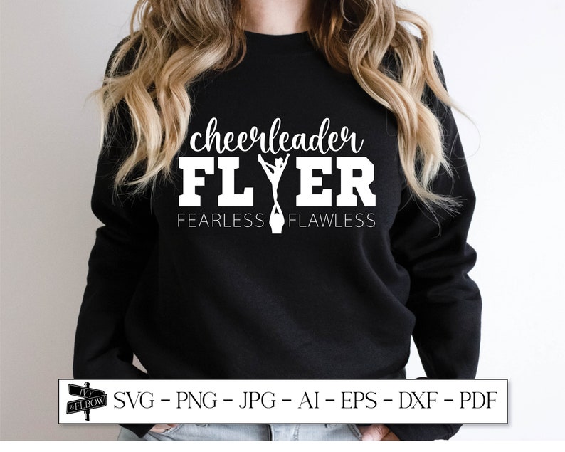Cheerleader SVG Flyer Sublimation Designs Cheer SVG SVG Etsy