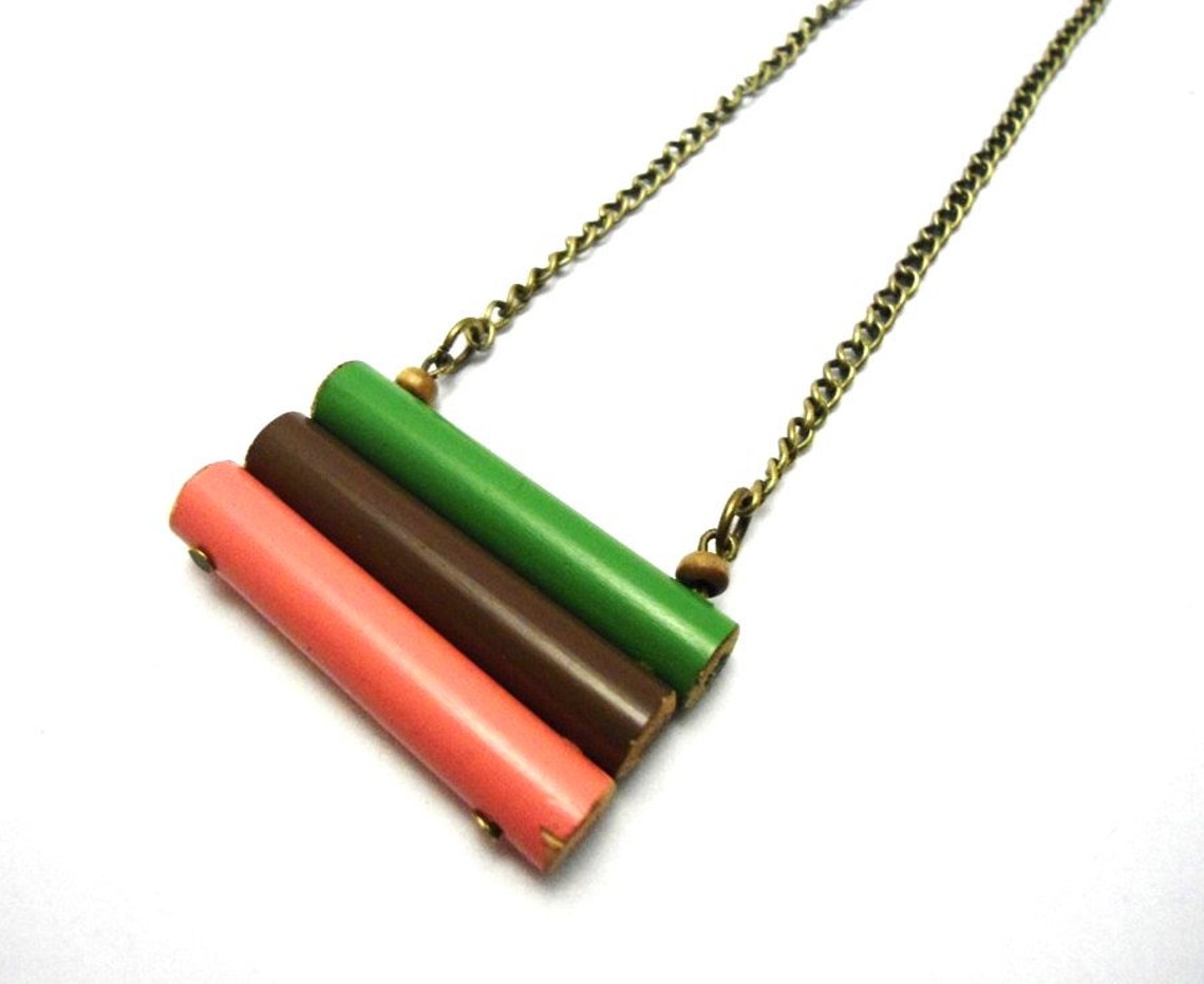 Pencil Necklace Pencil Jewelry Pencil Pendant Found Object Etsy India