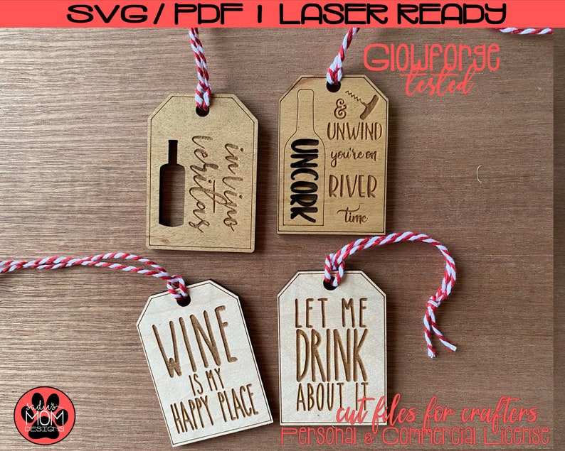 Instant Download 15 Wine Tag Designs SVG Bundle Wine Etsy