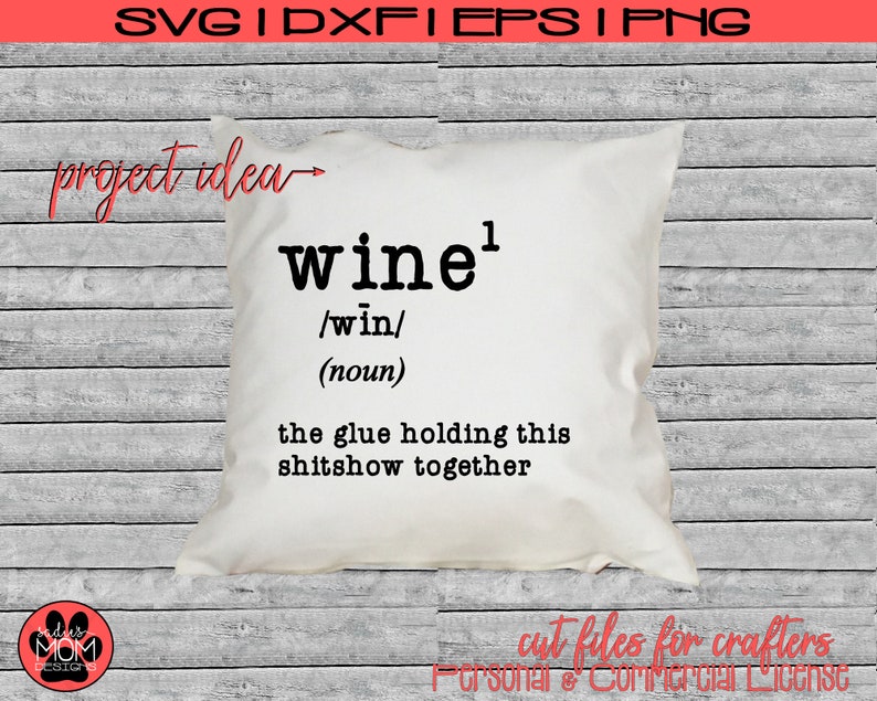 Instant Download Wine Definition SVG Funny Wine Saying Etsy