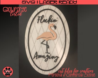 Sofortdownload | Flockin' Amazing SVG | Flamingo Affirmation Design | Laser-Schnitt-Datei | Vinyl-Schnitt-Datei | Digitale Dateien | Glühschmiede | Cricut