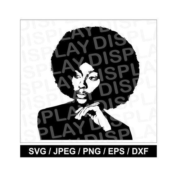 Afrocentric Thinker Natural Hair Svg Eps Png Dxf And Jpeg Etsy