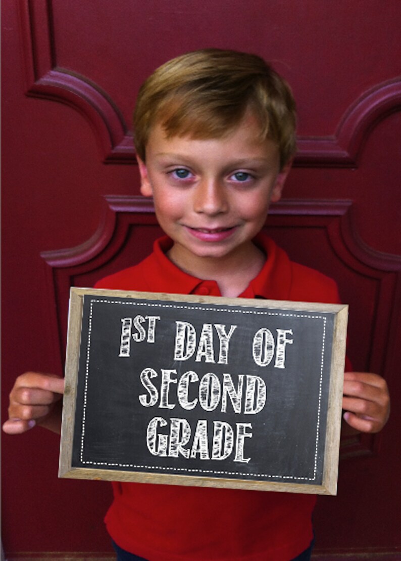 First Day of School Printable Signs All Grades a Photo Prop Etsy
