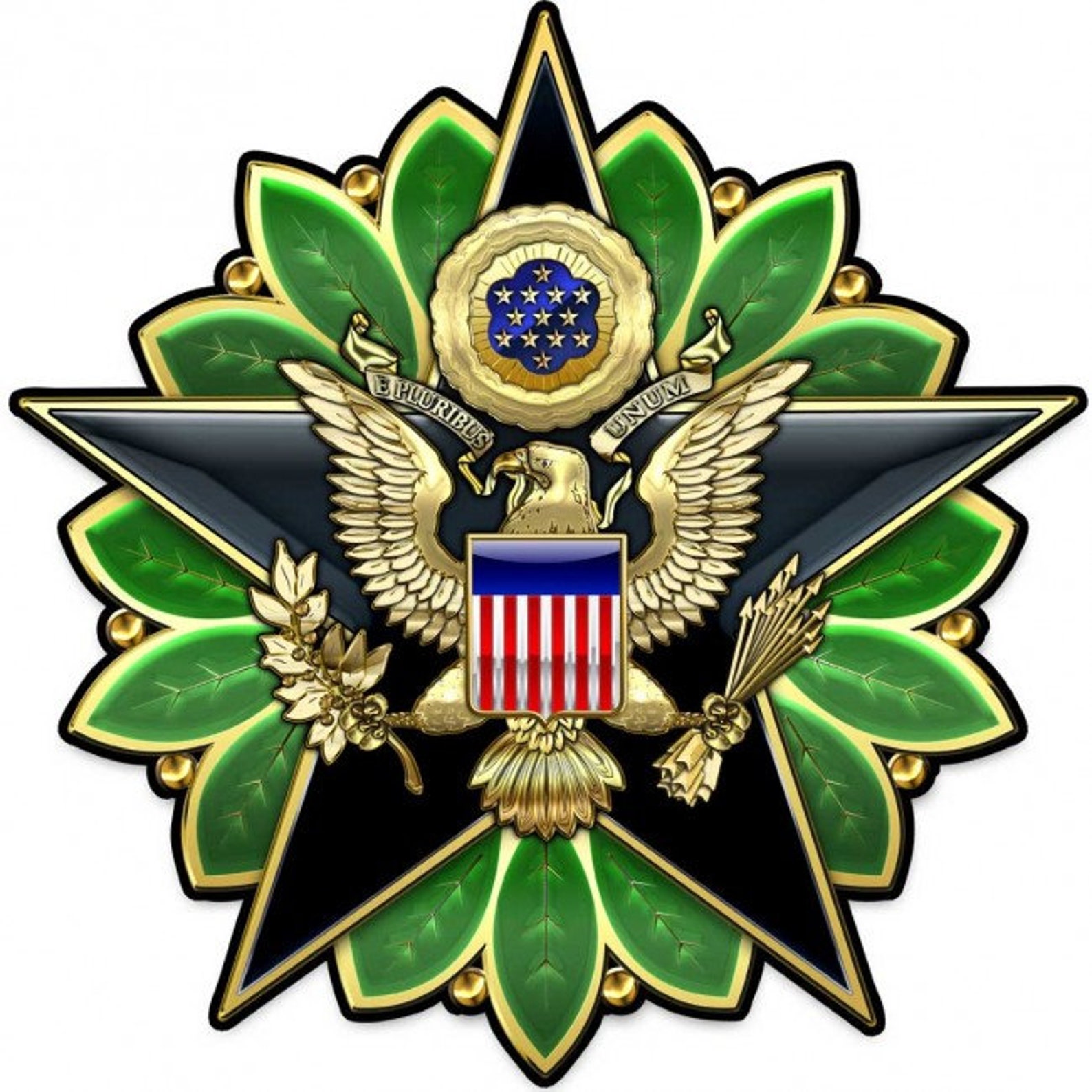 ARMY STAFF IDENTIFICATION Badge All Metal Sign 15 x 15 Etsy
