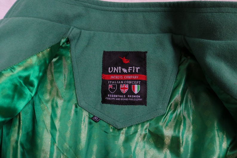 GreenTealTurquoise Wool Blend Coat Beautiful and Amazing