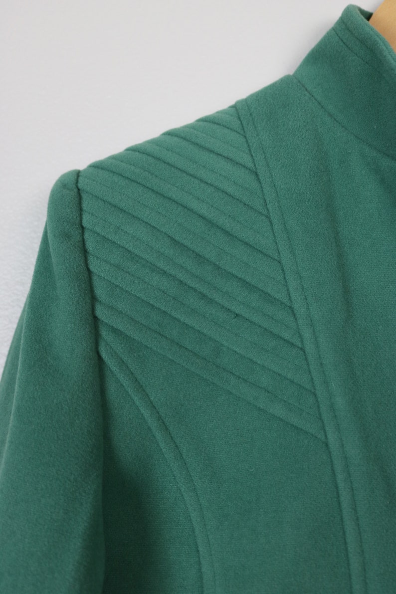 GreenTealTurquoise Wool Blend Coat Beautiful and Amazing