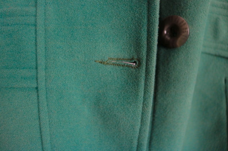 GreenTealTurquoise Wool Blend Coat Beautiful and Amazing