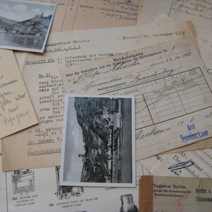 Junk Journal, 45 Stck. sehr altes Vintage Papier, Buchseiten, Rechnungen, Quittungen, Handschriftliches, Journaling Scrapbooking