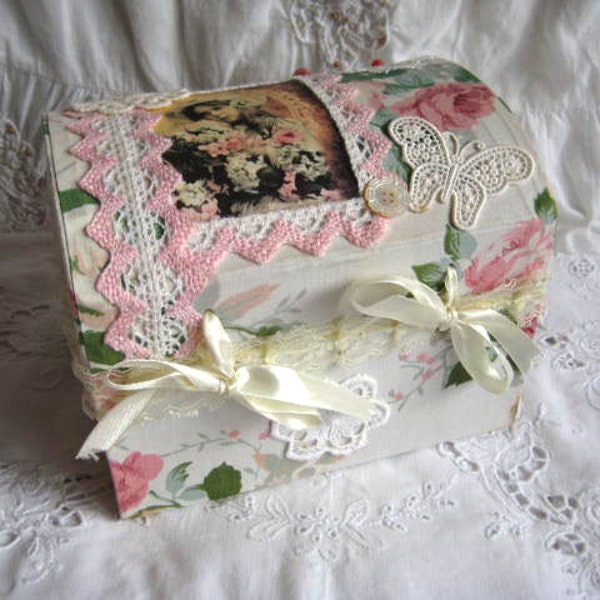 Andenkenbox Memorybox Schmuckkästchen Schatztruhe Shabby Chic Romantisch Geldgeschenk