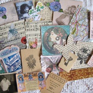 Vintage Ephemera Pack, 25 Stck ,Journaltasche, Junk Journal Bastelkit, Journaling Scrapbooking Geschenk Bild 6