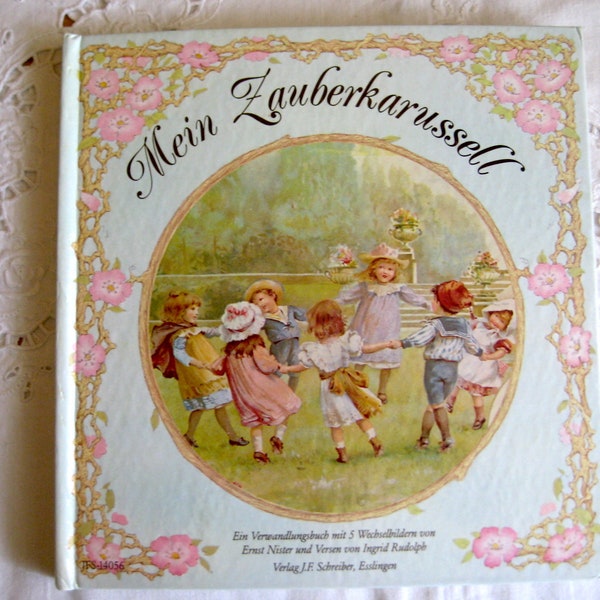 Vintage "Mein Zauberkarusell", Kinderbuch, bewegliches Bilderbuch, Wechselbuch