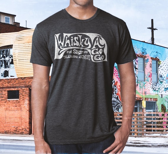 T-shirt Personnalisable The Whisky A Go Go Hollywood - Tailles S à 5XL - Coton - Multicolore - Neuf Avec étiquettes