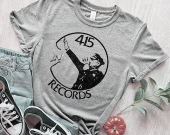 415 Records  t shirt san Francisco  punk new wave Unisex Heavy Cotton Tee