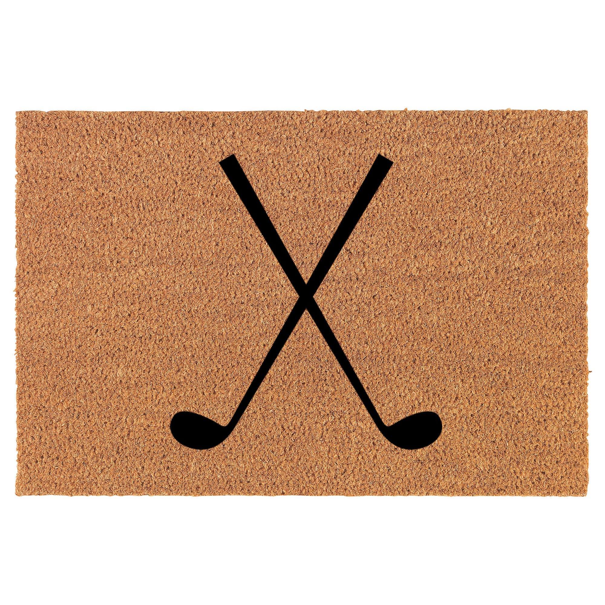 Crossed Golf Clubs Coir Doormat Door Mat Housewarming Gift Etsy