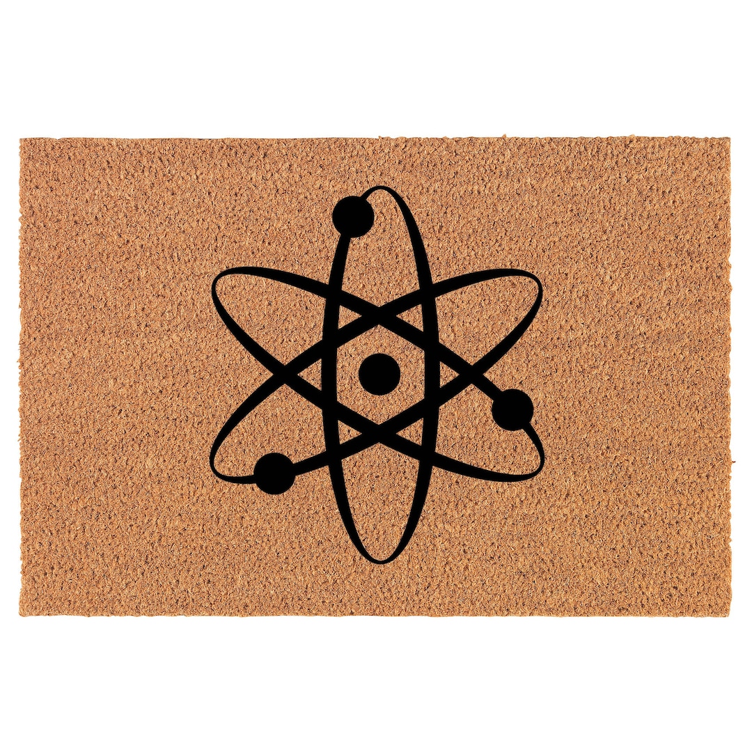 Atom Science Atheist Coir Doormat Door Mat Housewarming Gift Newlywed ...