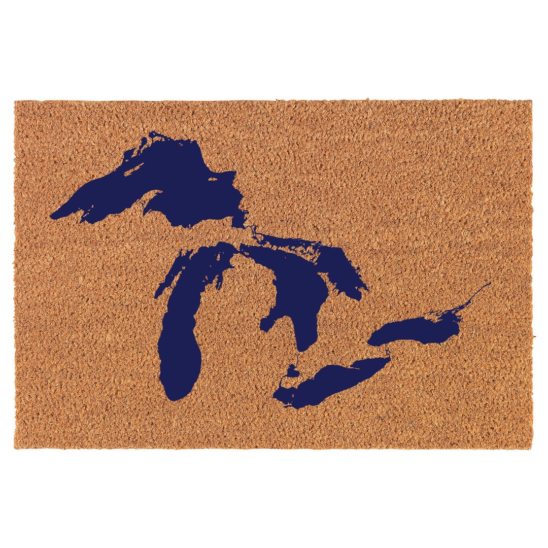 Great Lakes Michigan Coir Doormat Door Mat Housewarming Gift Newlywed