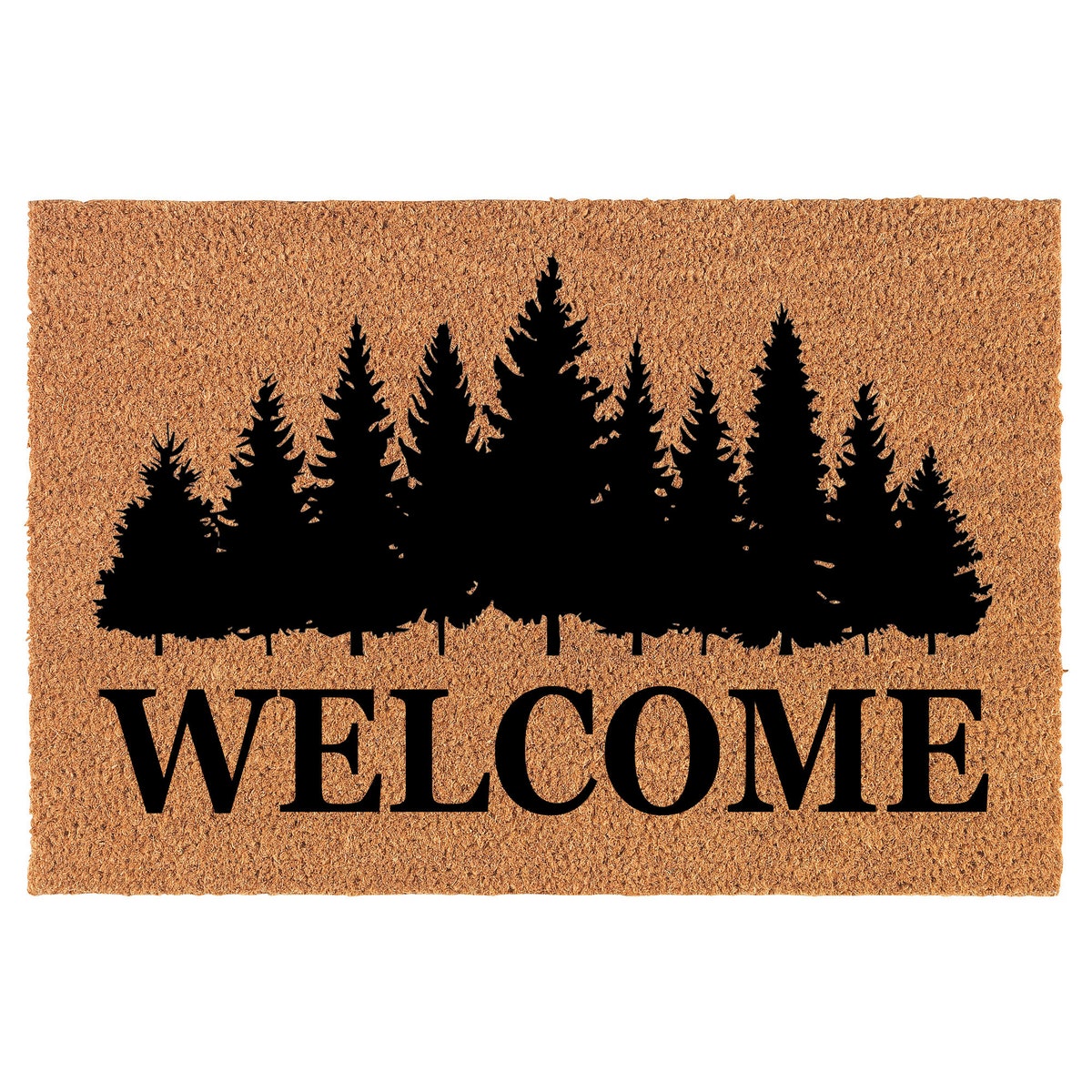 Welcome Forest Trees Cabin Coir Doormat Door Mat Entry Mat Housewarming Gift Newlywed Gift Wedding Gift New Home - Etsy