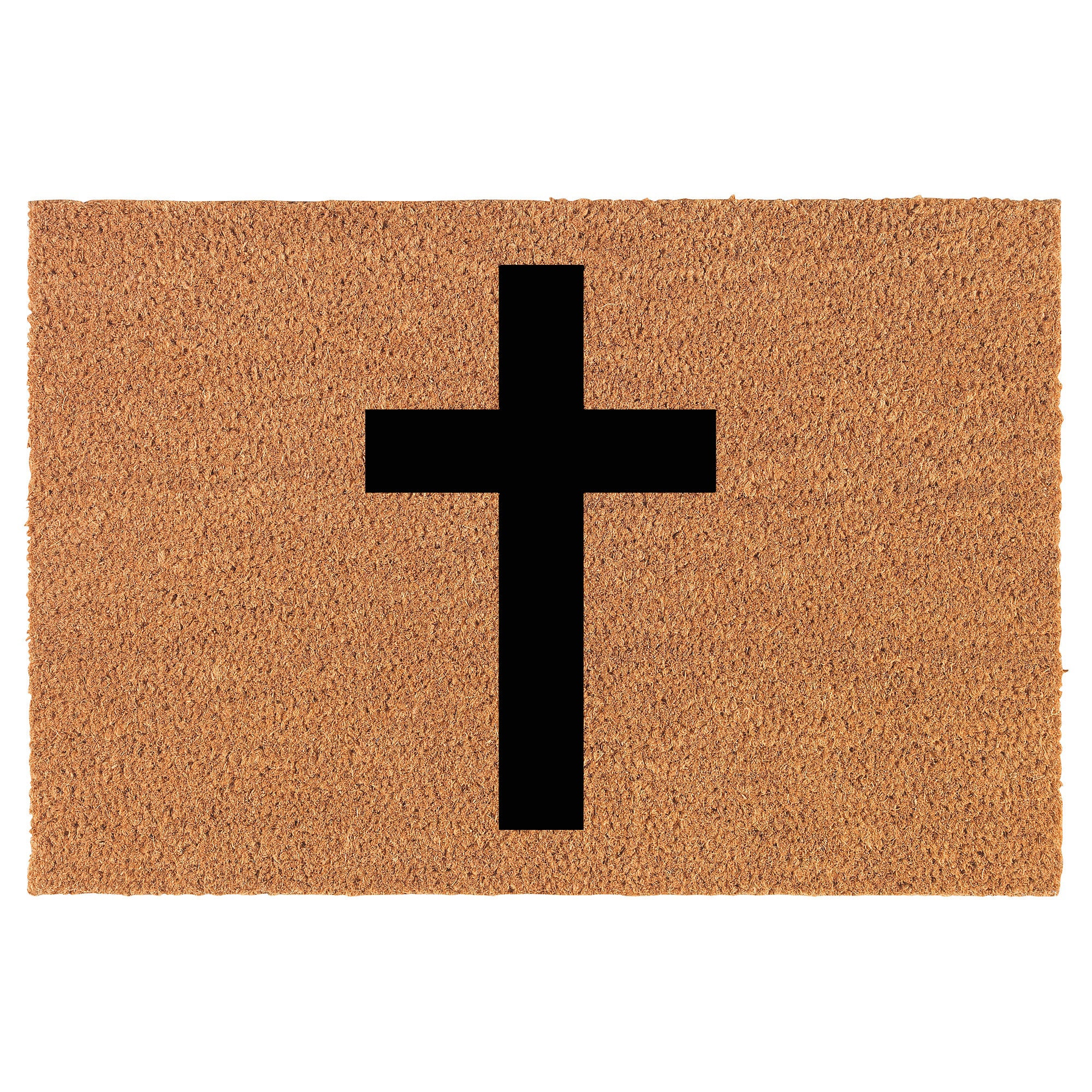 Cross Christian Coir Doormat Door Mat Housewarming Gift Etsy UK