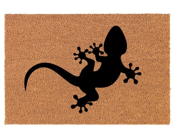 Gecko Lizard Coir Doormat Door Mat Housewarming Gift Newlywed Gift Wedding Gift New Home