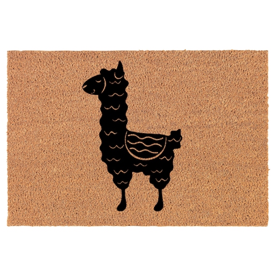 Cute Llama Coir Doormat Door Mat Housewarming Gift Newlywed Etsy