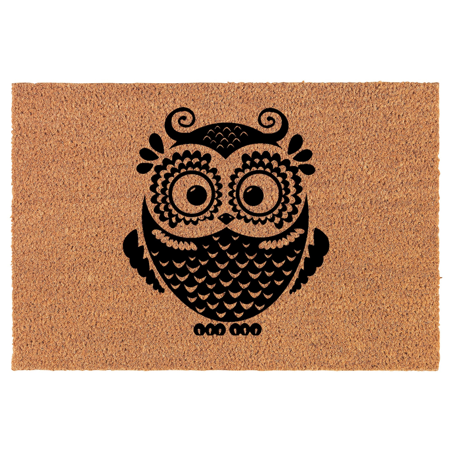 Owl Vintage Coir Doormat Door Mat Entry Mat Housewarming Gift Etsy