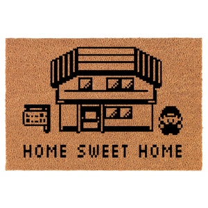 Home Sweet Home Video Game Coir Doormat Door Mat Entry Mat Housewarming Gift Wedding Gift New Home