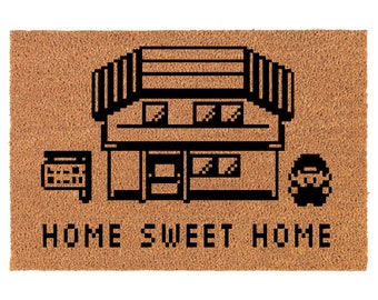 Home Sweet Home Video Game Coir Doormat Door Mat Entry Mat Housewarming Gift Wedding Gift New Home