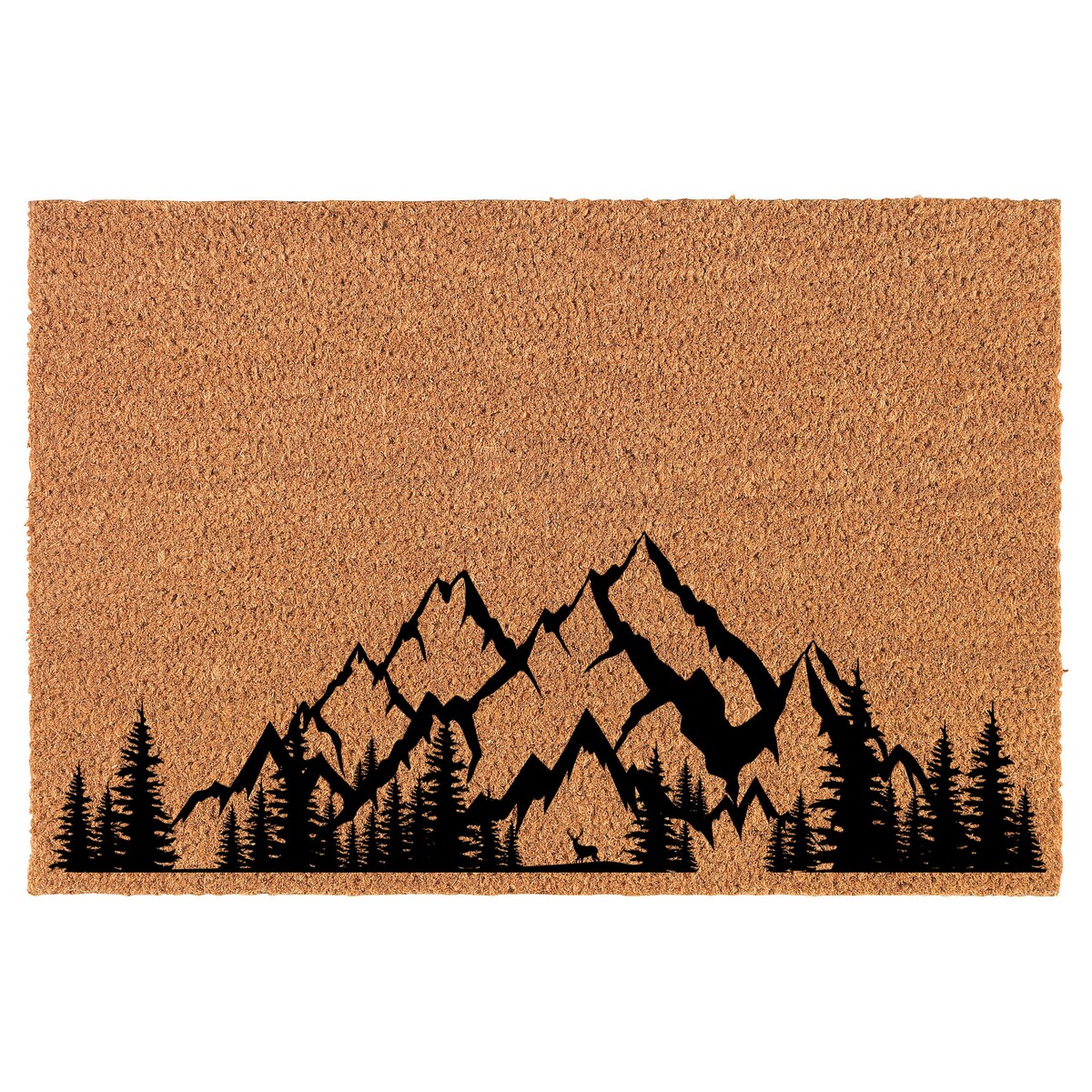 Forest With Mountains Coir Doormat Door Mat Entry Mat Housewarming Gift Newlywed Wedding Gift New Home - Etsy