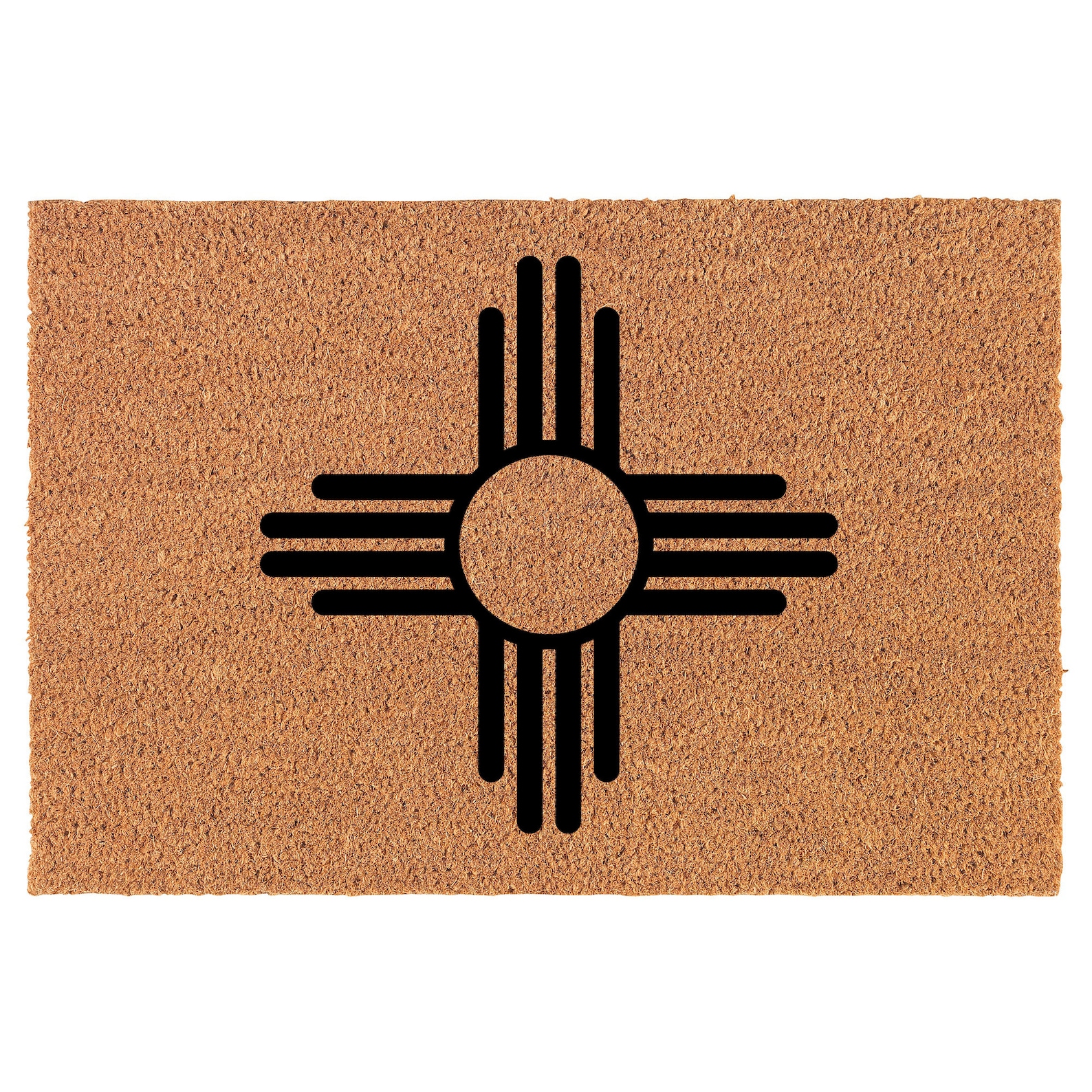 New Mexico Sun Symbol Coir Doormat Door Mat Entry Mat Etsy