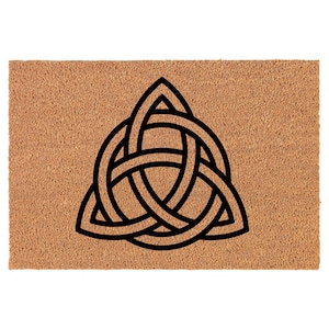 Triquetra Symbol Celtic Knot Coir Doormat Door Mat Housewarming Gift Newlywed Gift Wedding Gift New Home