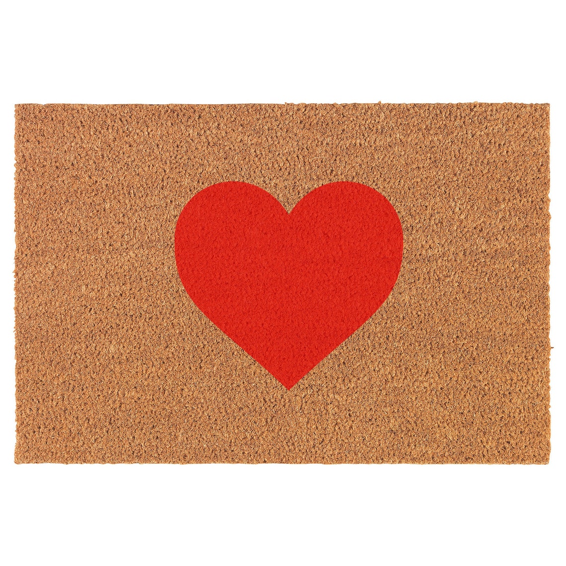 Red Heart Coir Doormat Door Mat Housewarming Gift Newlywed Etsy