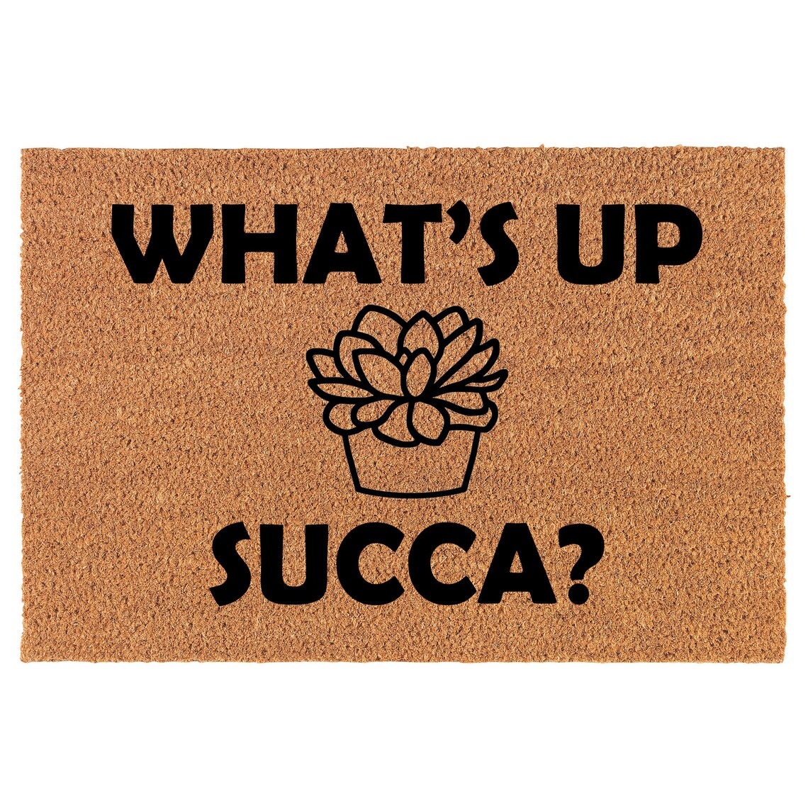 What's up Succa Funny Cactus Succulent Coir Doormat Door Etsy