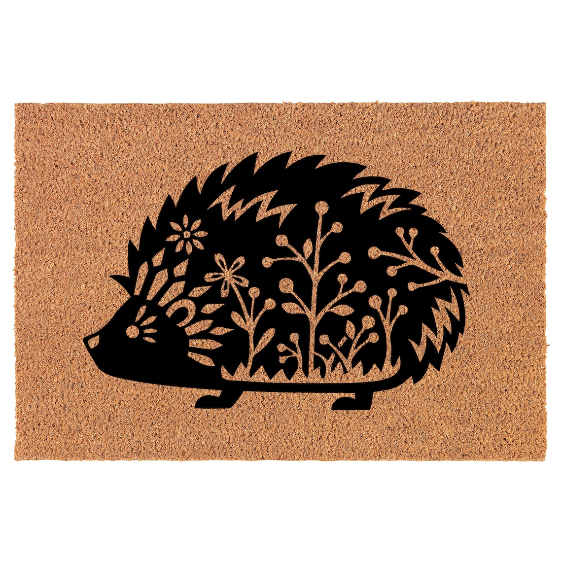 Fancy Hedgehog Coir Doormat Door Mat Housewarming Gift Etsy