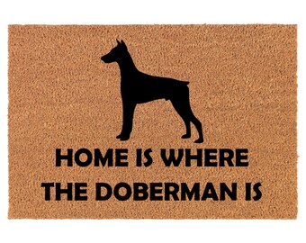 doberman welcome mat