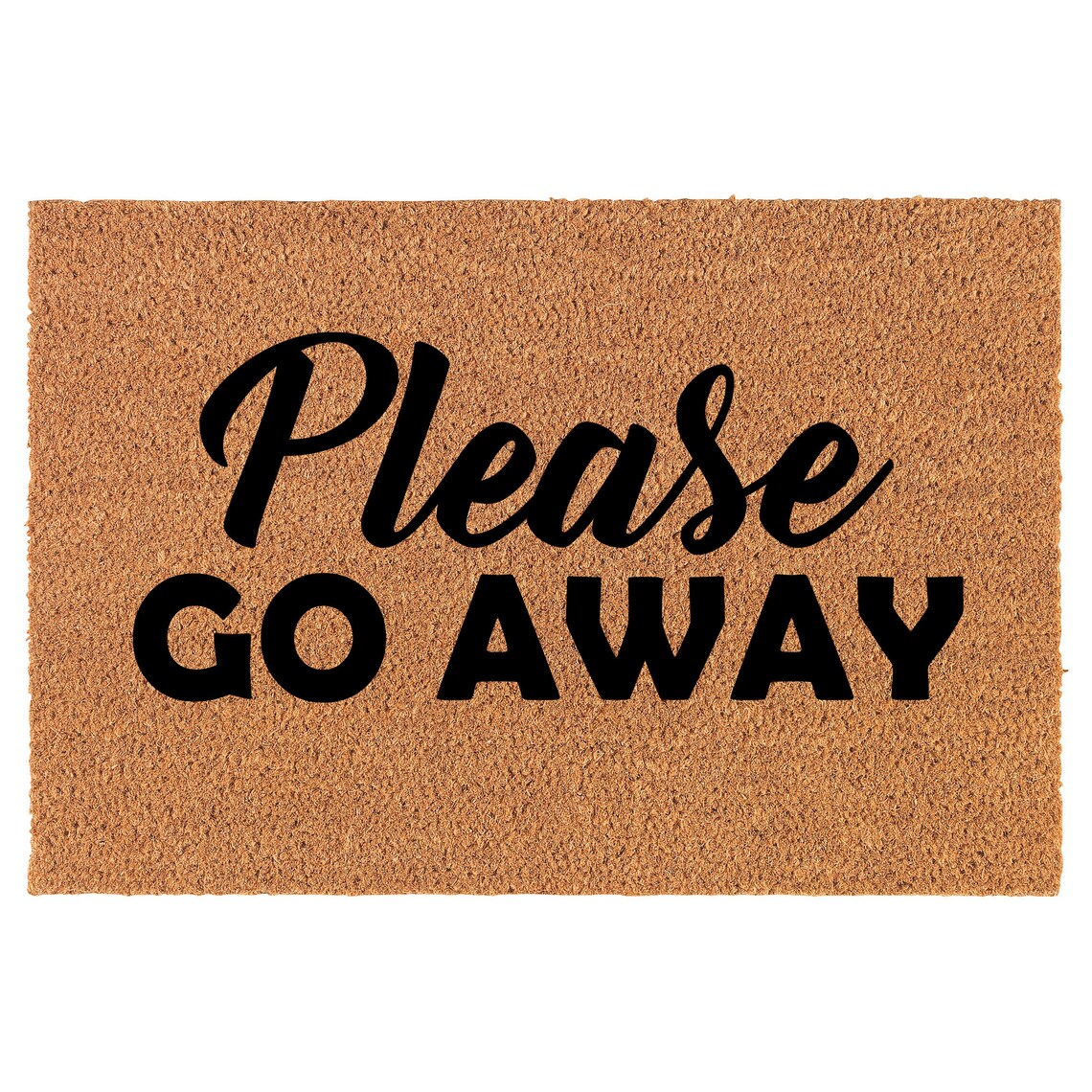 Please Go Away Funny Coir Doormat Door Mat Housewarming Gift Etsy