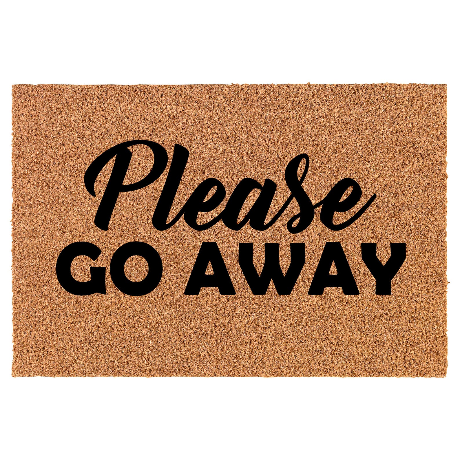 Please Go Away Funny Coir Doormat Door Mat Housewarming Gift Etsy