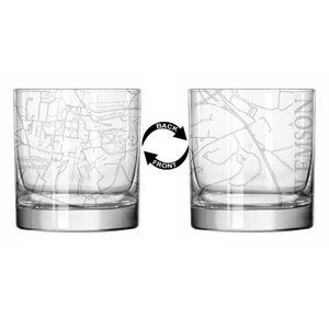 Wrap Around Map Clemson South Carolina College School Student Graduate Gift Whiskey, gift for men, gift for women, graduation gifts Grad