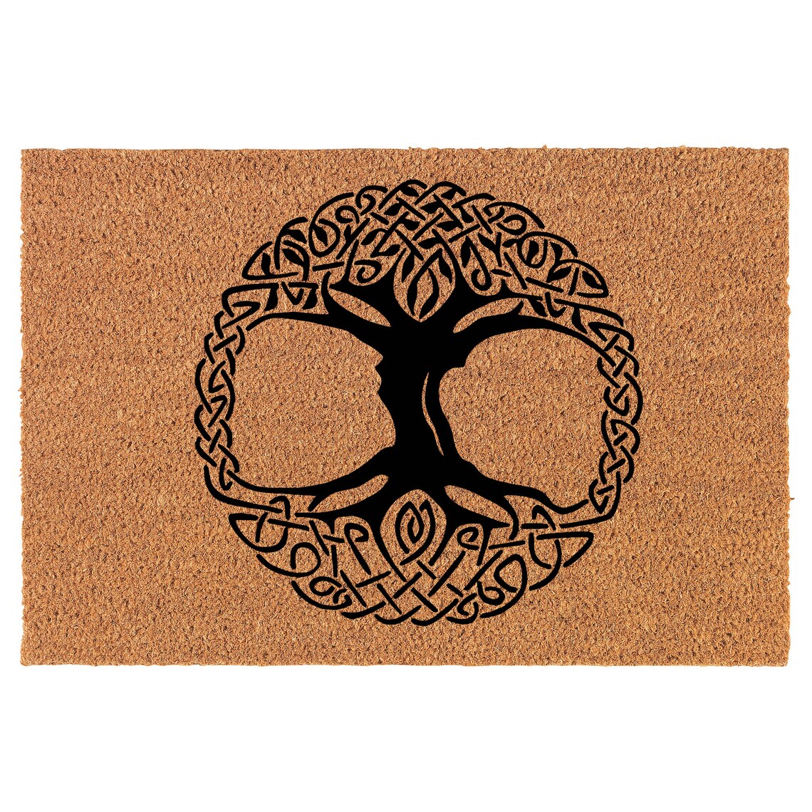 Celtic Tree of Life Irish Coir Doormat Door Mat Housewarming Etsy