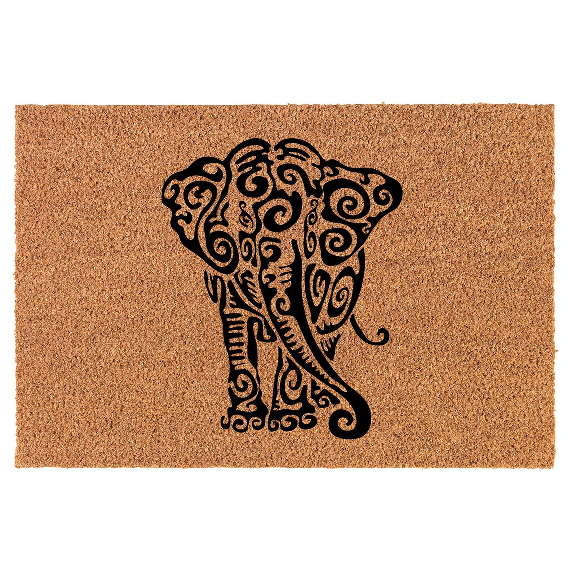 Tribal Elephant Coir Doormat Door Mat Entry Mat Housewarming Etsy