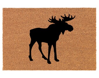 Moose Coir Doormat Door Mat Entry Mat Housewarming Gift Newlywed Gift Wedding Gift New Home