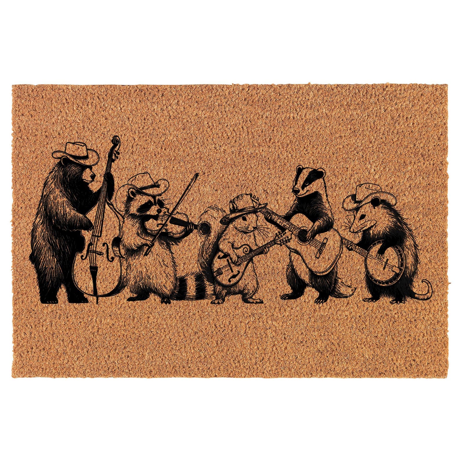 Animal Bluegrass Band Door Mat Entry Mat - 30" x 18" inches