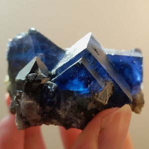 Fluorita azul (177g), Fluorita cruda, Clúster de fluorita, Fluorita curativa, Cristal de fluorita, Cristal vintage