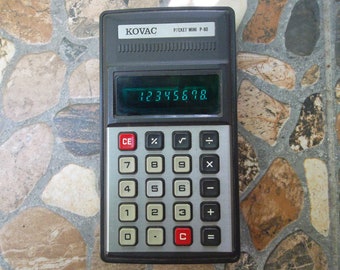 KOVAC Pocket Mini P-80 Vintage Calculator - Working, Retro gadget, Vintage gift idea