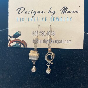 Rolled sterling and Thai silver dangles