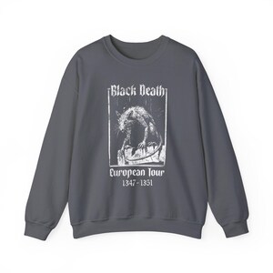 Black Death Gothic Rat Sweatshirt, Medieval Goth Humor Jumper, Gothic Crewneck, Unisex Sweatshirt, Dark Humor, Retro Horror