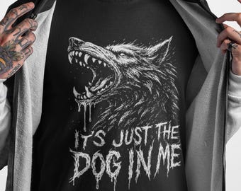 Werewolf Gothic Graphic Unisex Softstyle T-Shirt, Dog Lover Tee, Halloween Shirt, Graphic Tee, Wolf Shirt, Alternative Shirt, Grunge Shirt