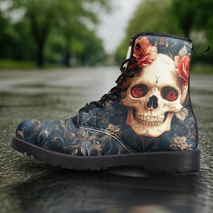 Gothic Skull & Roses-gevechtslaarzen