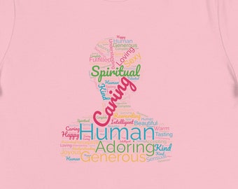 Human Word Cloud T-Shirt: Women's Relaxed Fit Tee