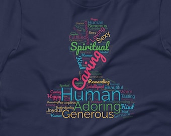 Human Word cloud shirt, human being shirt, sensitivity Short-Sleeve Unisex T-Shirt