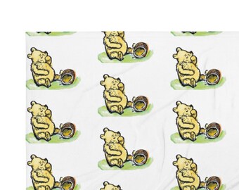 Winnie the Pooh Throw Blanket, Pooh con coperta Honey Pot